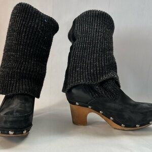 Jeffrey Campbell,Woodies Clog w/Slouch, Leg Warmer,Unique,Avant Garde, Size 8